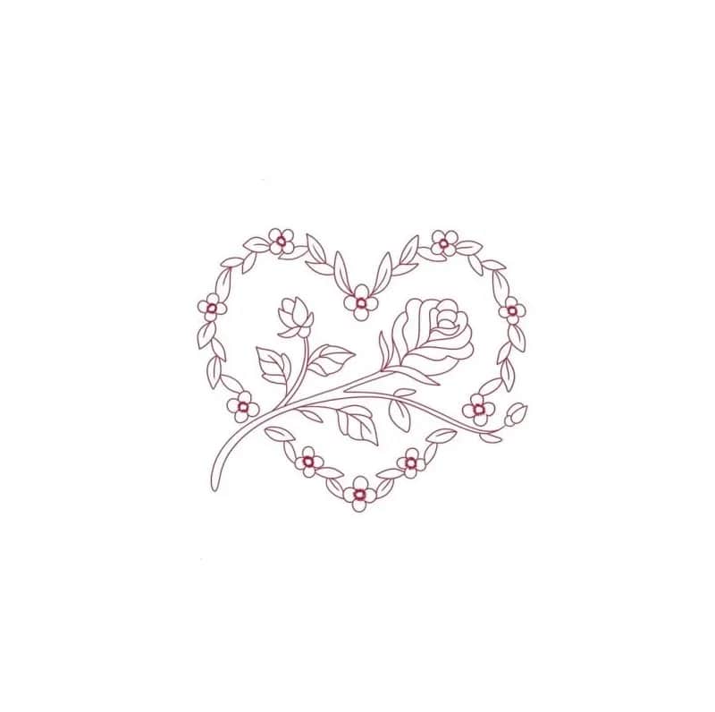 하트꽃 타투 ,장미타투