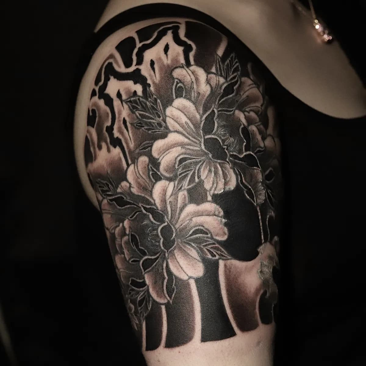 목단 반팔 커버업