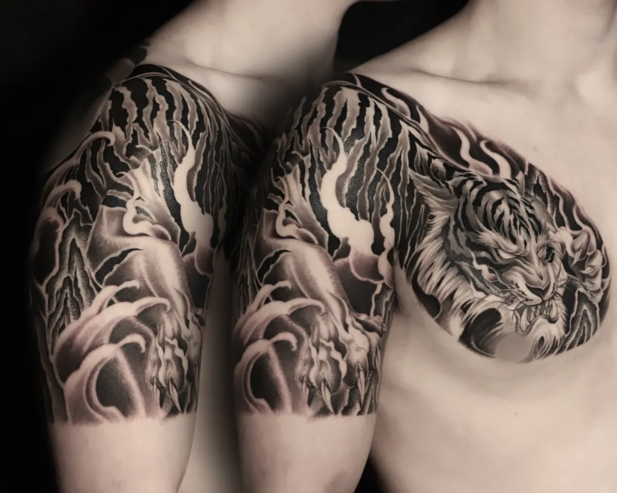 호랑이 가슴 반팔