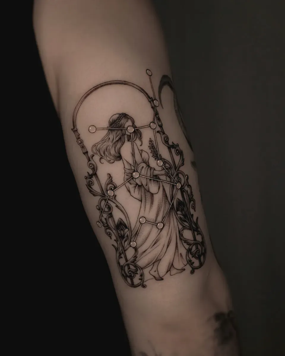 별자리 블랙워크 가족타투 - 1