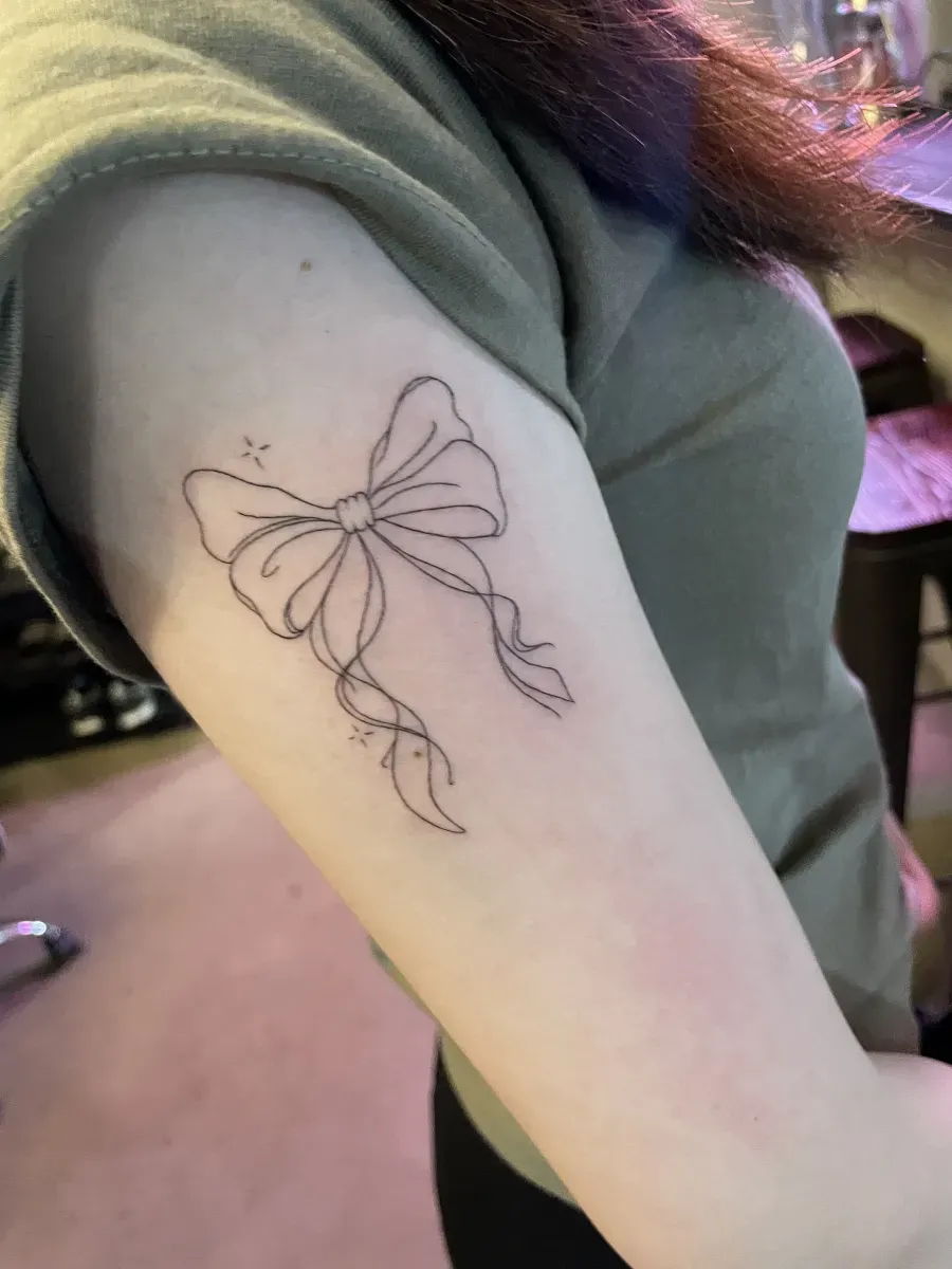 여자 팔 리본타투 수유타투에서 새긴 후기 - 1