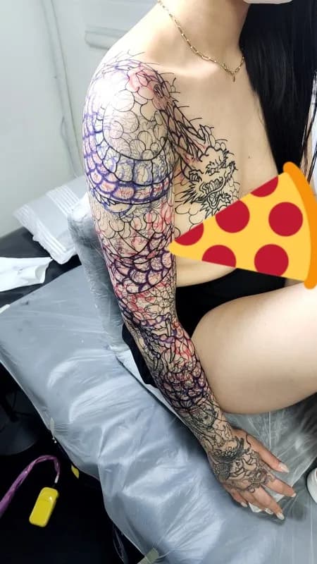 대구여자이레즈미, 대구이레즈미, 대구타투, 대구커버업타투, 가슴긴팔이레즈미 - 1