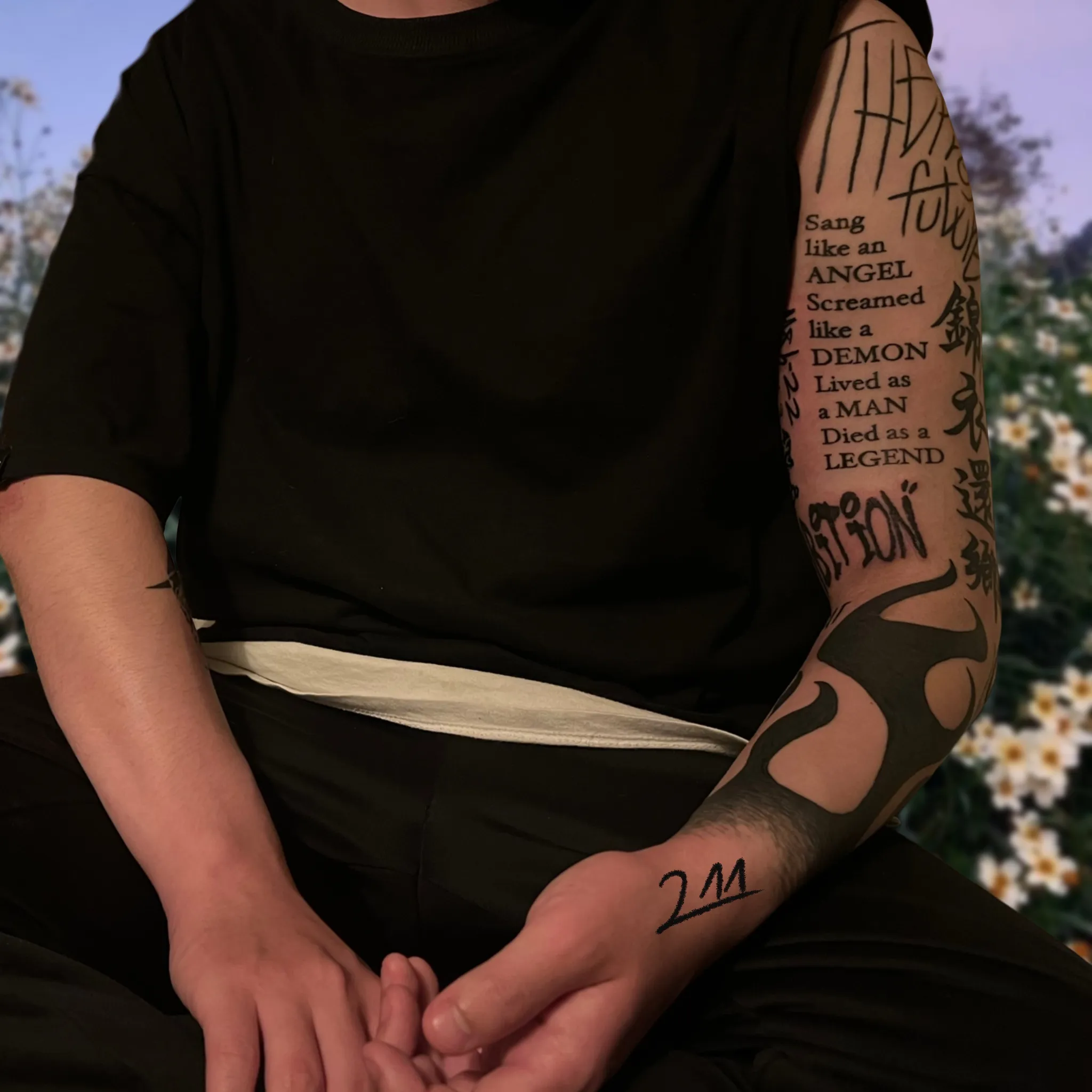 레터링 긴팔 - 1