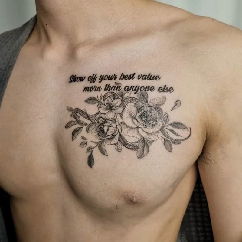 꽃타투, 가슴타투, 뱀타투, 타투, 레터링타투, 홍대타투, 서울타투, flowertattoo, seoultattoo, hongdaetattoo, rosetattoo,