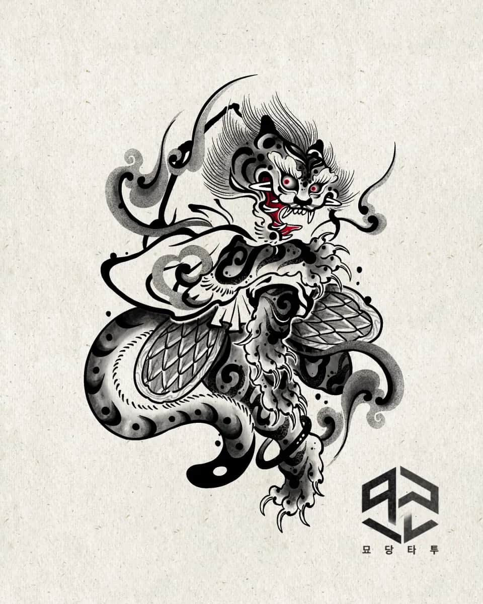 검은 호랑이 무사