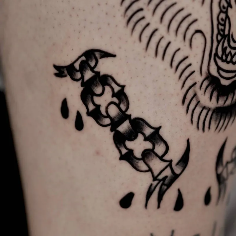 올드스쿨 블랙스쿨 사슬(2 pieces) - 1