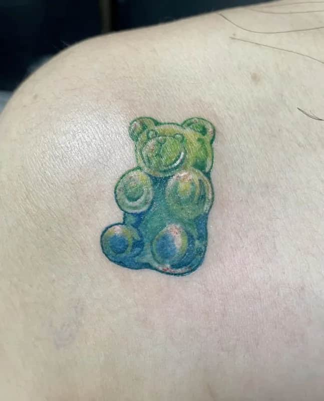 하리보 구미 베어 젤리곰 미니타투 작업