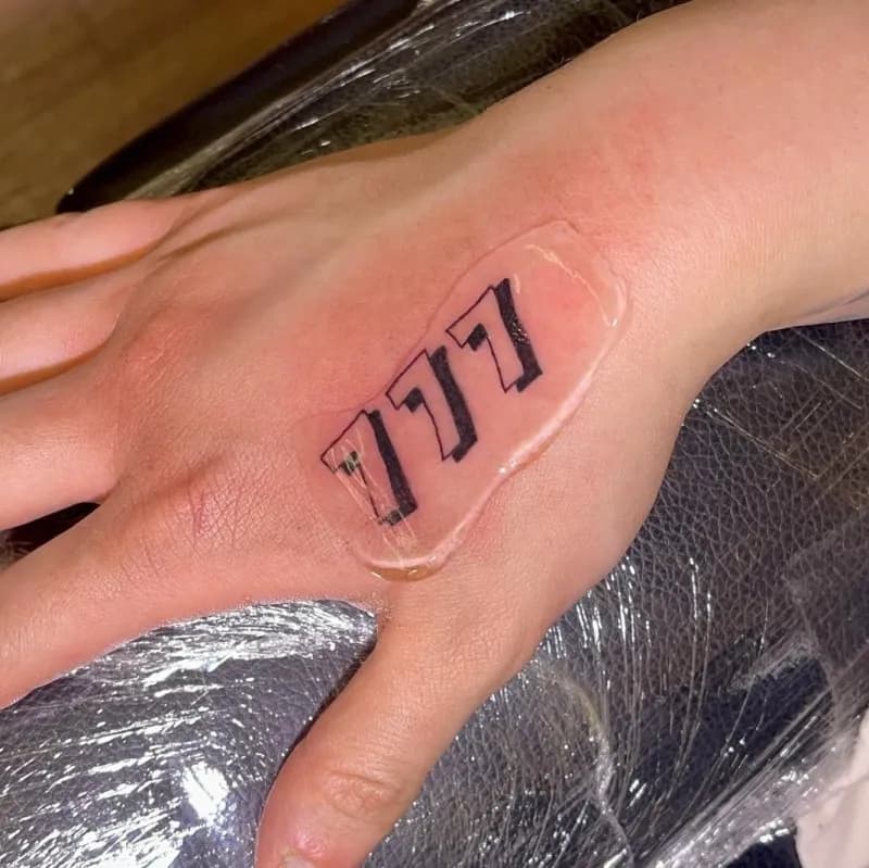 손등타투,숫자타투,잭팟타투 - 1