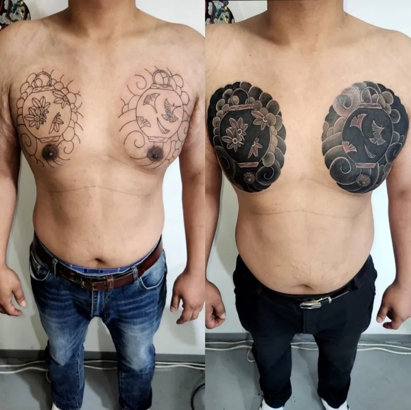 유륜축소타투, 대구커버업타투, 대구유륜축소타투, 대구이레즈미, 대구타투, 대구이레즈미잘하는곳, 대구타투잘하는곳, 대구커버업타투. - 1