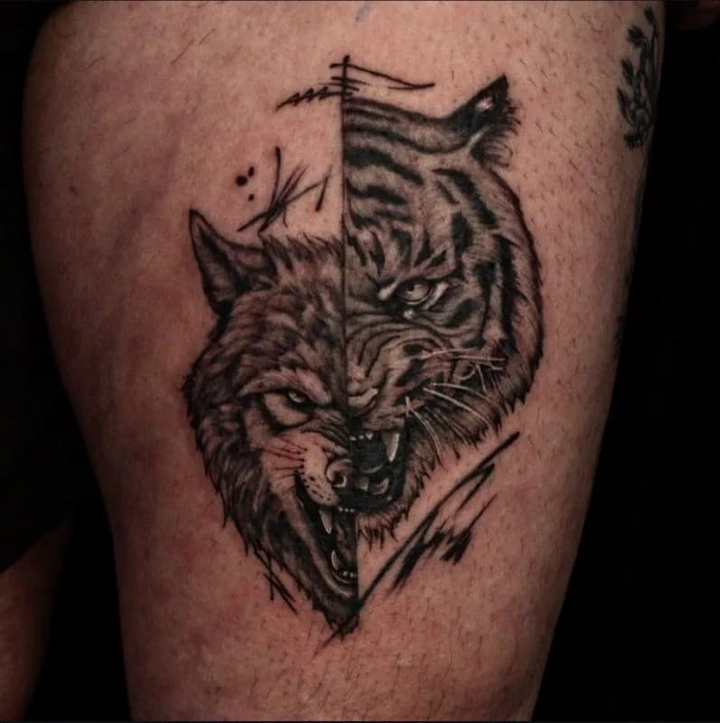 호랑이와 늑대 서면타투 - 1