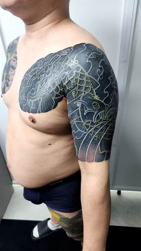 대구커버업타투, 커버업잉어타투, 대구커버업잘하는곳, 대구시내타투, 동성로타투, 반월당타투, 교동타투, 대구이레즈미, 대구타투. 잉어타투