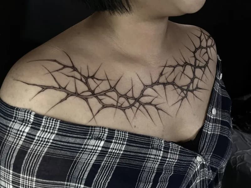 가시 (프리핸드) 흉터커버업 - 1