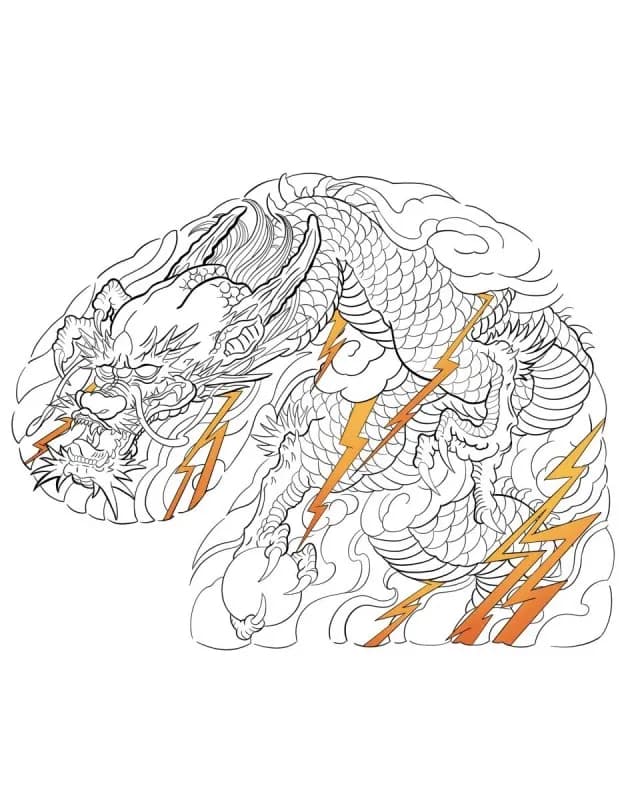 이레즈미 용 가슴 반팔