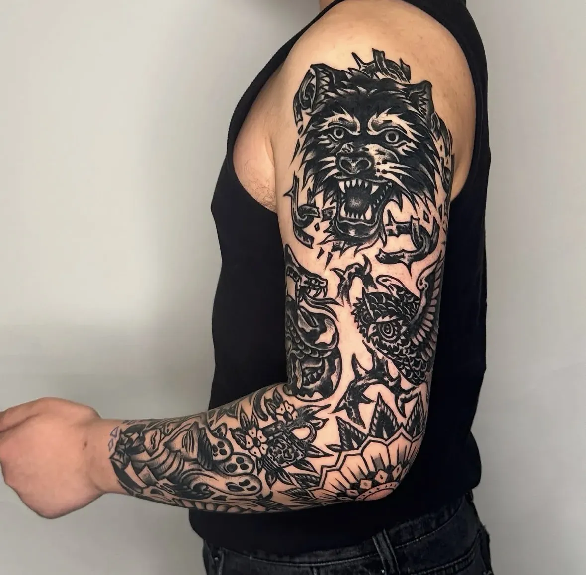 블랙스쿨 긴팔타투 2회완성🔥 - 1