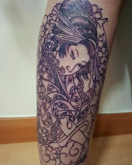 목포타투 TS타투 미인도타투 라인작업 - 1