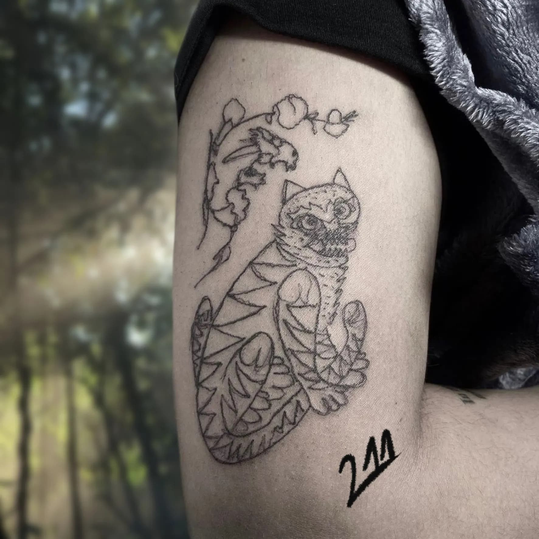 한국화 드로잉 타투 - 1