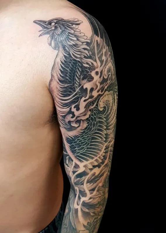 긴팔봉황,봉황타투 - 1