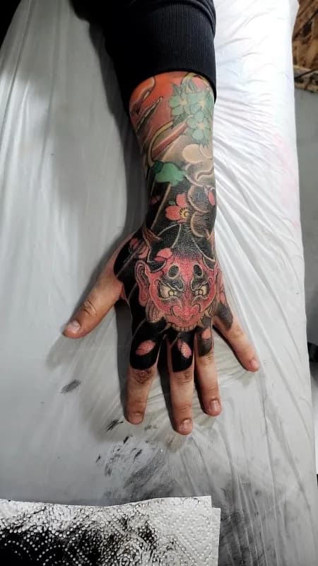 손등연장완성. 대구타투, 대구이레즈미, 대구타투잘하는곳, 대구이레즈미잘하는곳 - 1