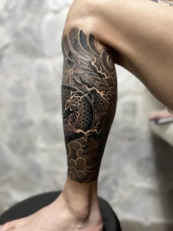 이레즈미 뱀 종아리 가쿠 채색 작업