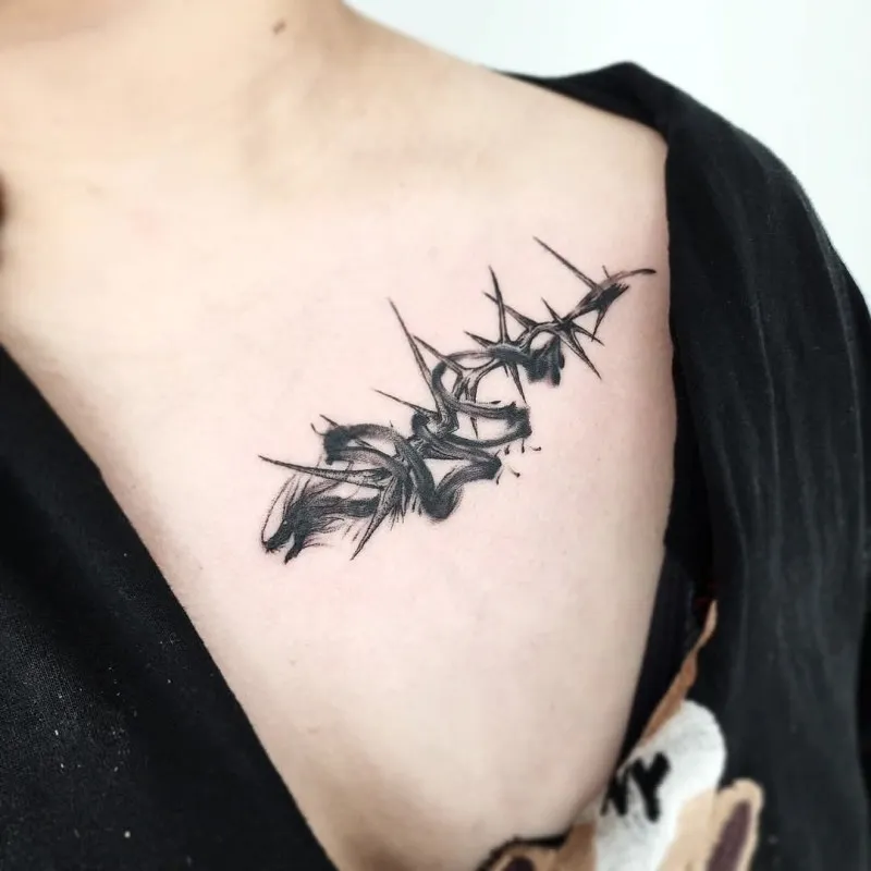 쇄골 가시 용타투 - 1