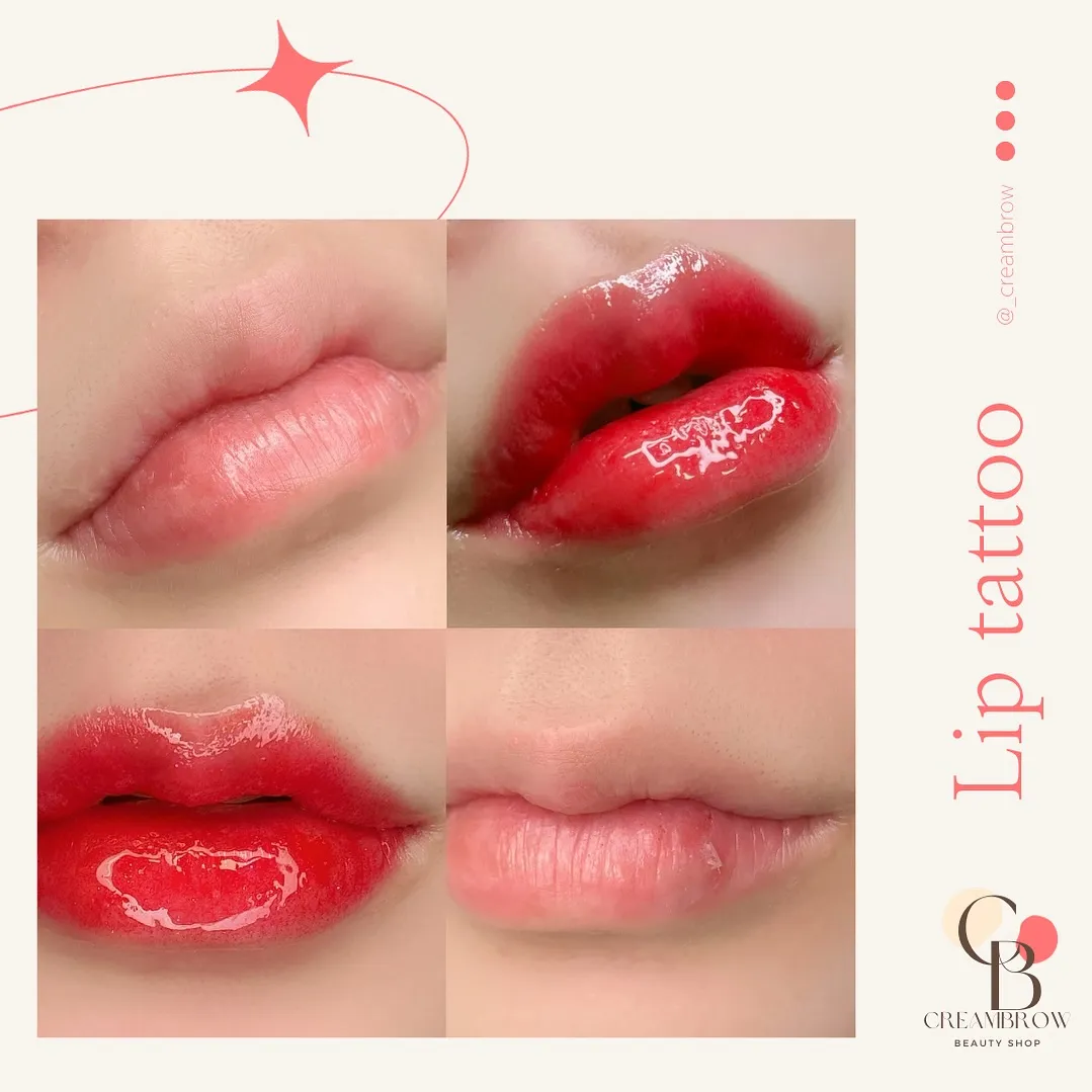 글로우&글로시 입술 타투 Before&After♥️