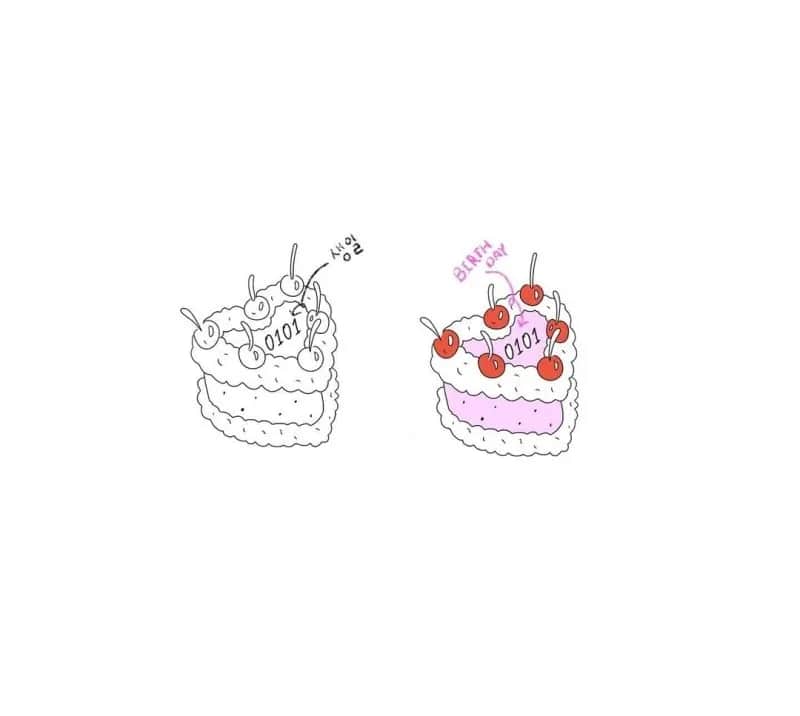 케이크타투,생일타투