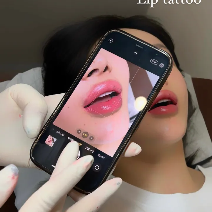 Lip tattoo