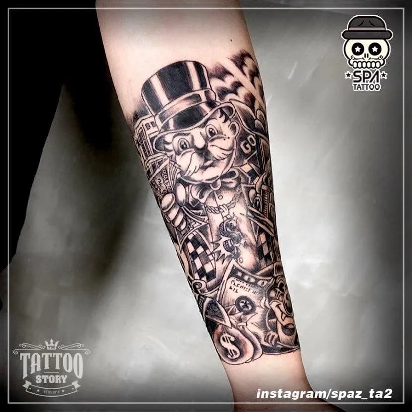 아랫팔 치카노 타투 - 1