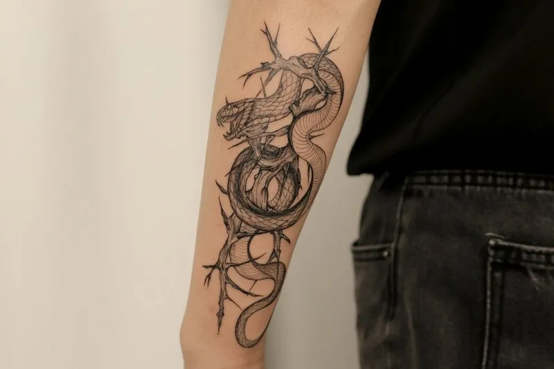 홍대타투, 뱀타투, 가시타투, 팔타투, 서울타투, 타투, tattoo, snaketattoo, seoultattoo, hongdaetattoo