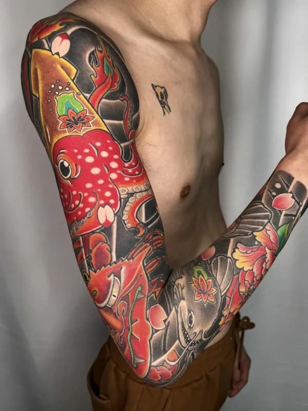 이레즈미긴팔타투 커버업타투 재패니즈타투 부천타투 by.제로타투 - 1