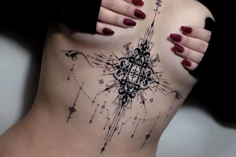 명치 오너먼트타투