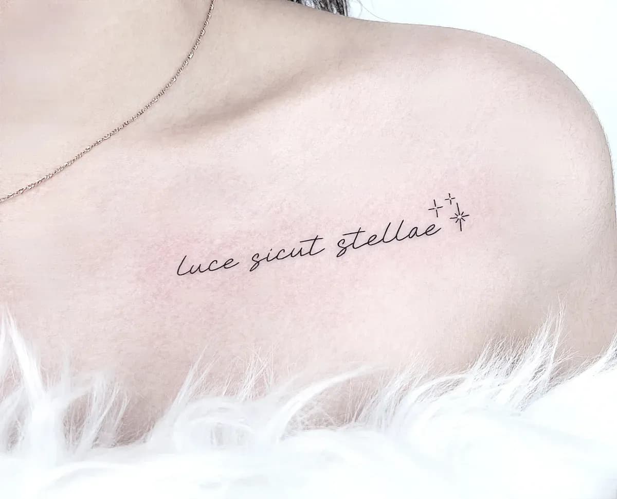 인천타투 주안타투 쇄골타투 레터링타투 - 1