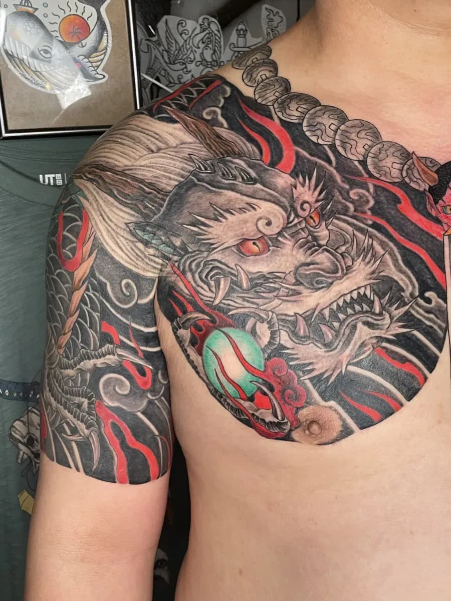 양가슴반팔 용 이레즈미 - 1