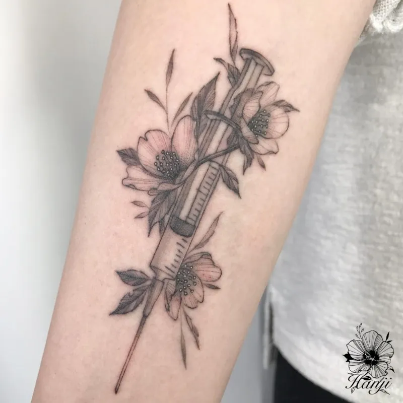 주사기 그리고 벚꽃