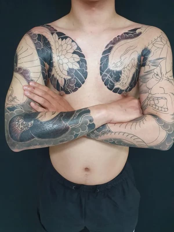 타샵 미완성 배경작업 목포타투