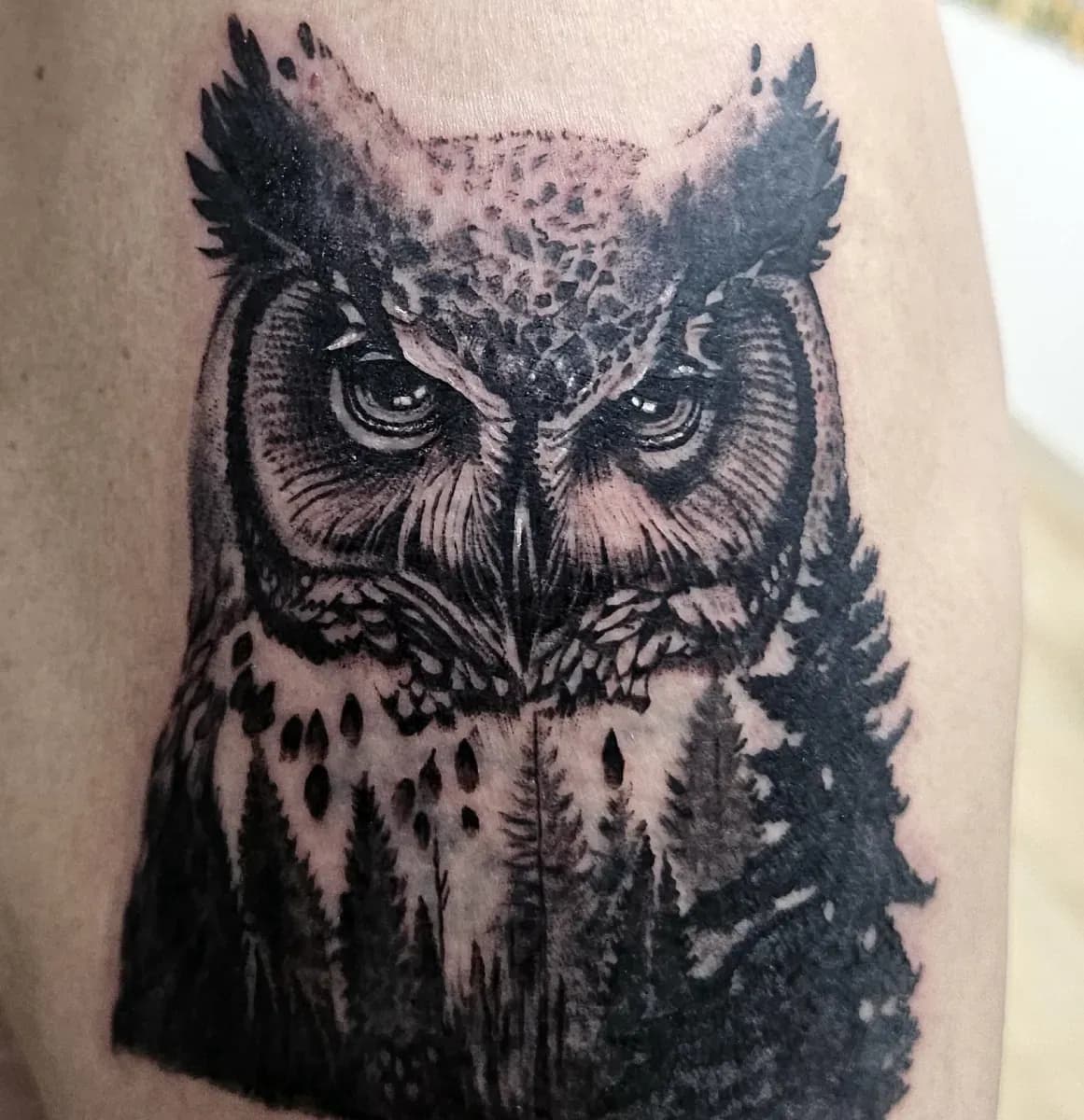 부엉이 블랙앤그레이타투 인천타투 부평타투 김포타투 부천타투 최상의 작업을 만들어드립니다 - 1