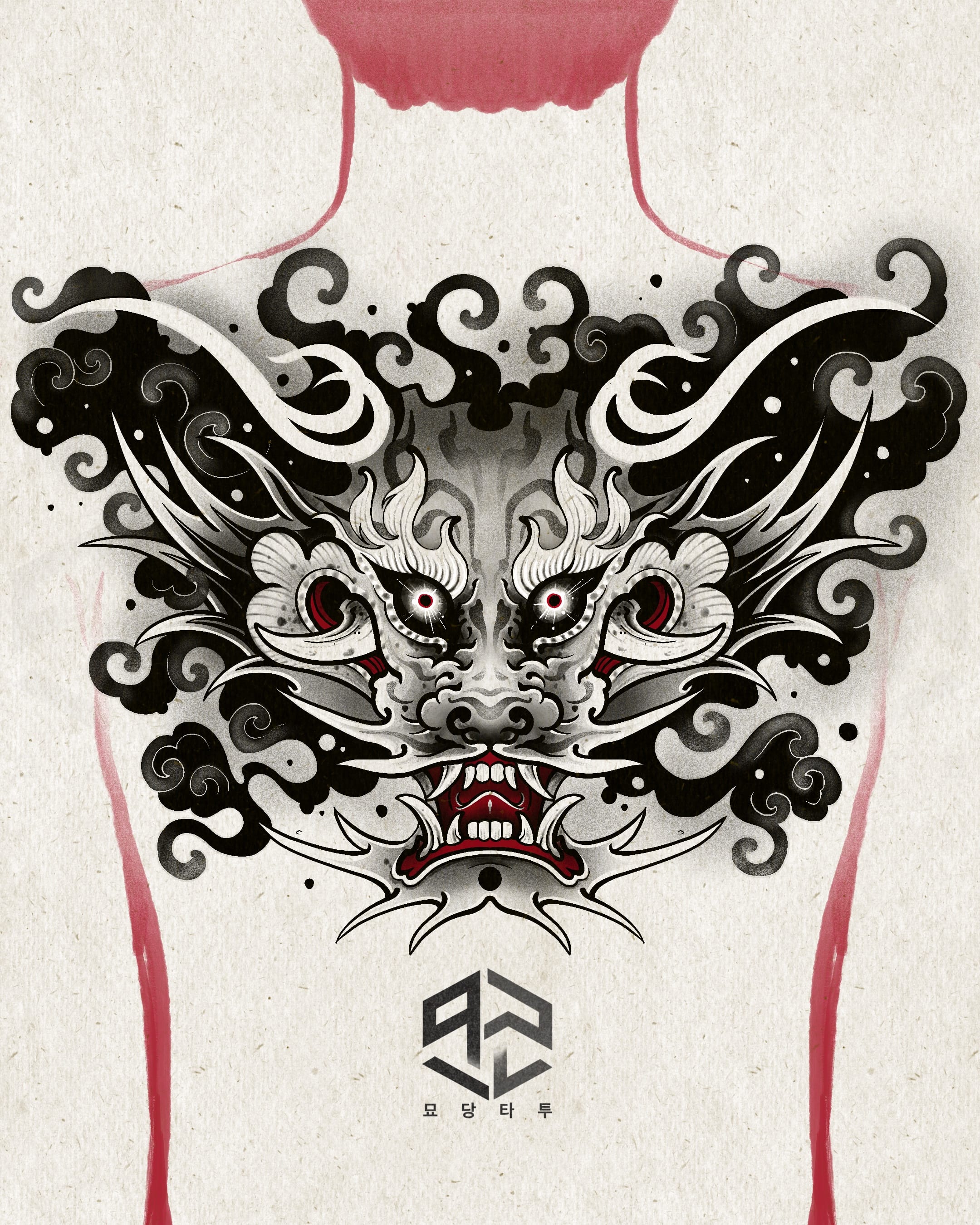 묘당, 용 등 반판