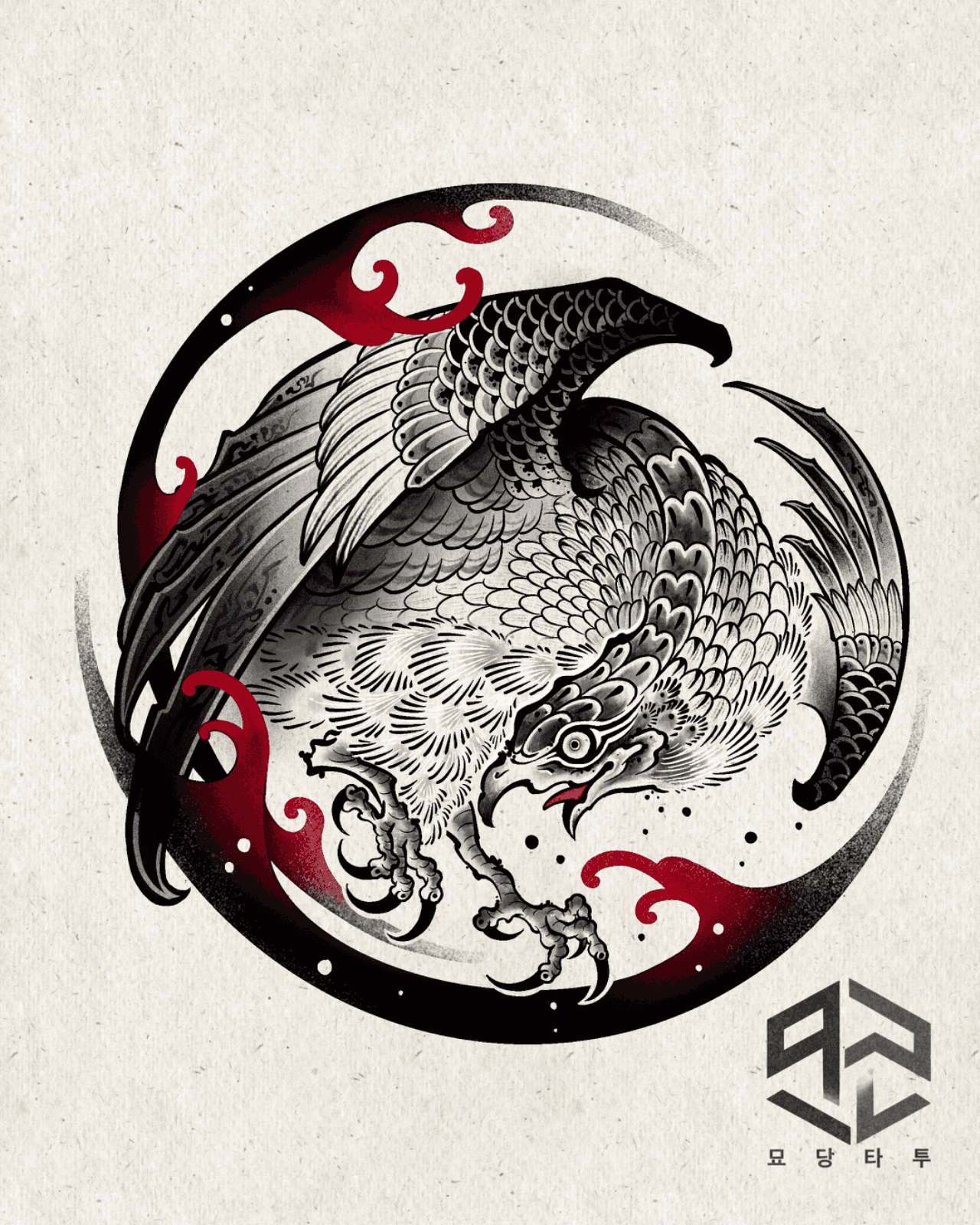 묘당, 매와 파도