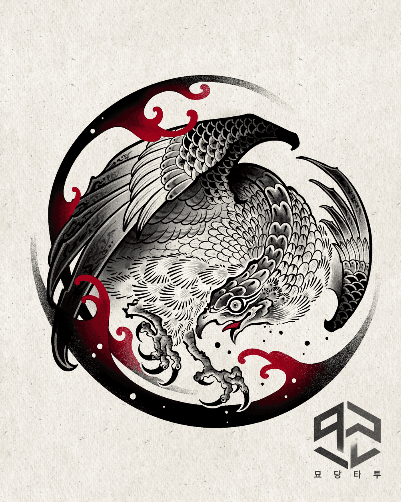 묘당, 매와 파도