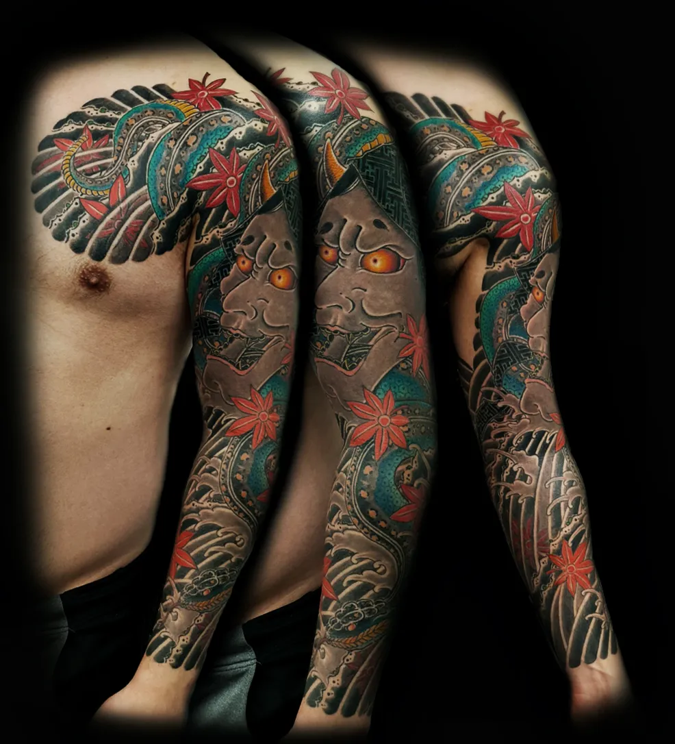 노잔디 타투 - 가슴 긴팔 이레즈미 - 1