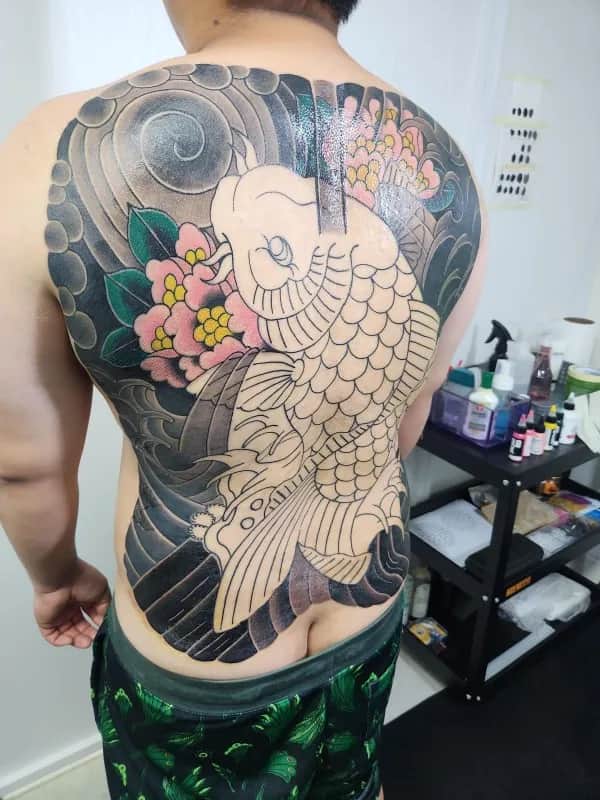대구이레즈미, 대구등판타투, 대구타투, 대구커버업타투, 등판잉어타투