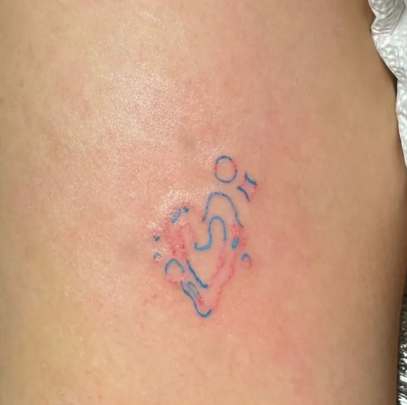 컬러 하트 구름타투 - 1