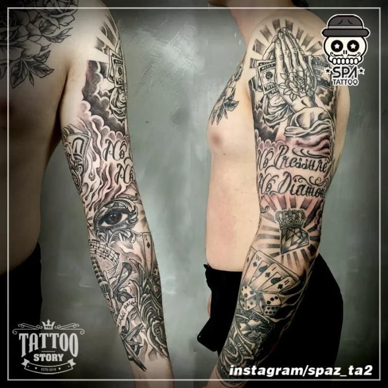 치카노 긴팔 타투 - 1