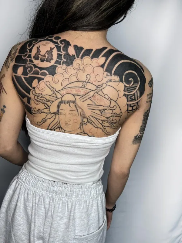 이레즈미 여자타투 등타투 미인도타투 부천타투 인천타투 제로타투