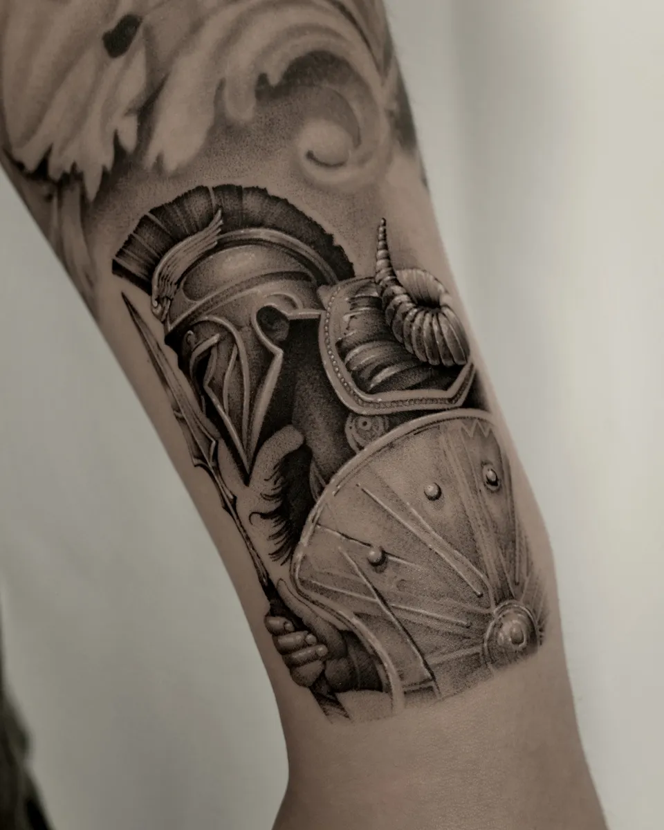 검투사 신화 블랙워크 타투 - 1