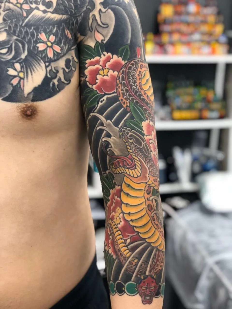 노잔디 타투 - 가슴 긴팔 이레즈미 - 1