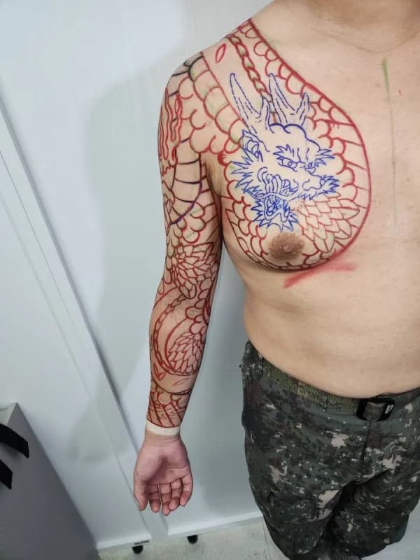 대구가슴긴팔 이레즈미, 대구이레즈미, 대구타투, 대구커버업타투, yuye - 1