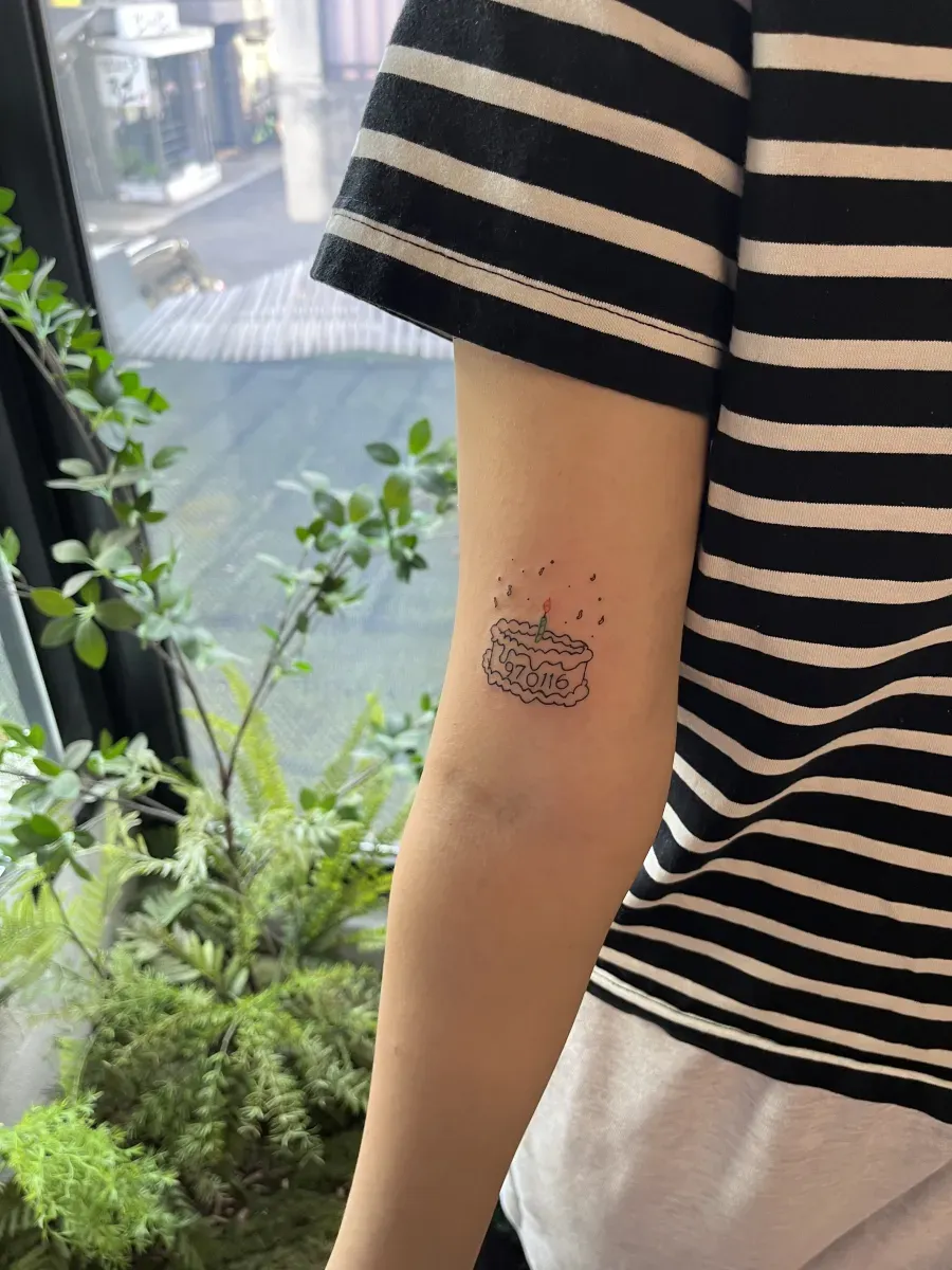 케이크타투,생일타투,기념일타투,홍대타투