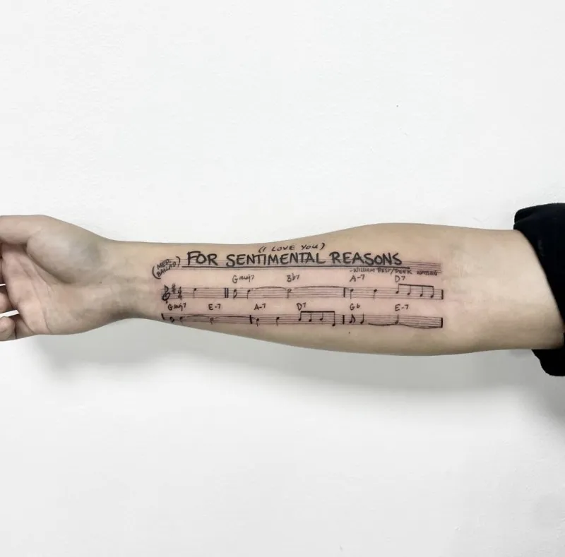 빈티지 악보 I love you