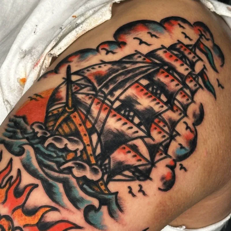 범선 배 큰배타투